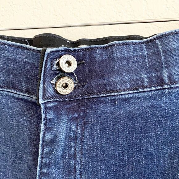 Umgee Women’s Flare Bell Bottom High Rise‎ Dark Blue Raw Hem  Women’s Jeans SZ 7 - Picture 5 of 12